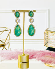 Kaveri Green Stone Earrings - The Pashm