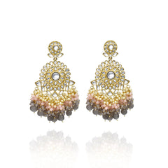 Meenu Chandbali Earrings Grey - The Pashm