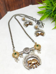 Gaurika Elephant Pendant Set