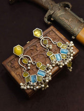 Sahima Silver Stone Earrings - The Pashm