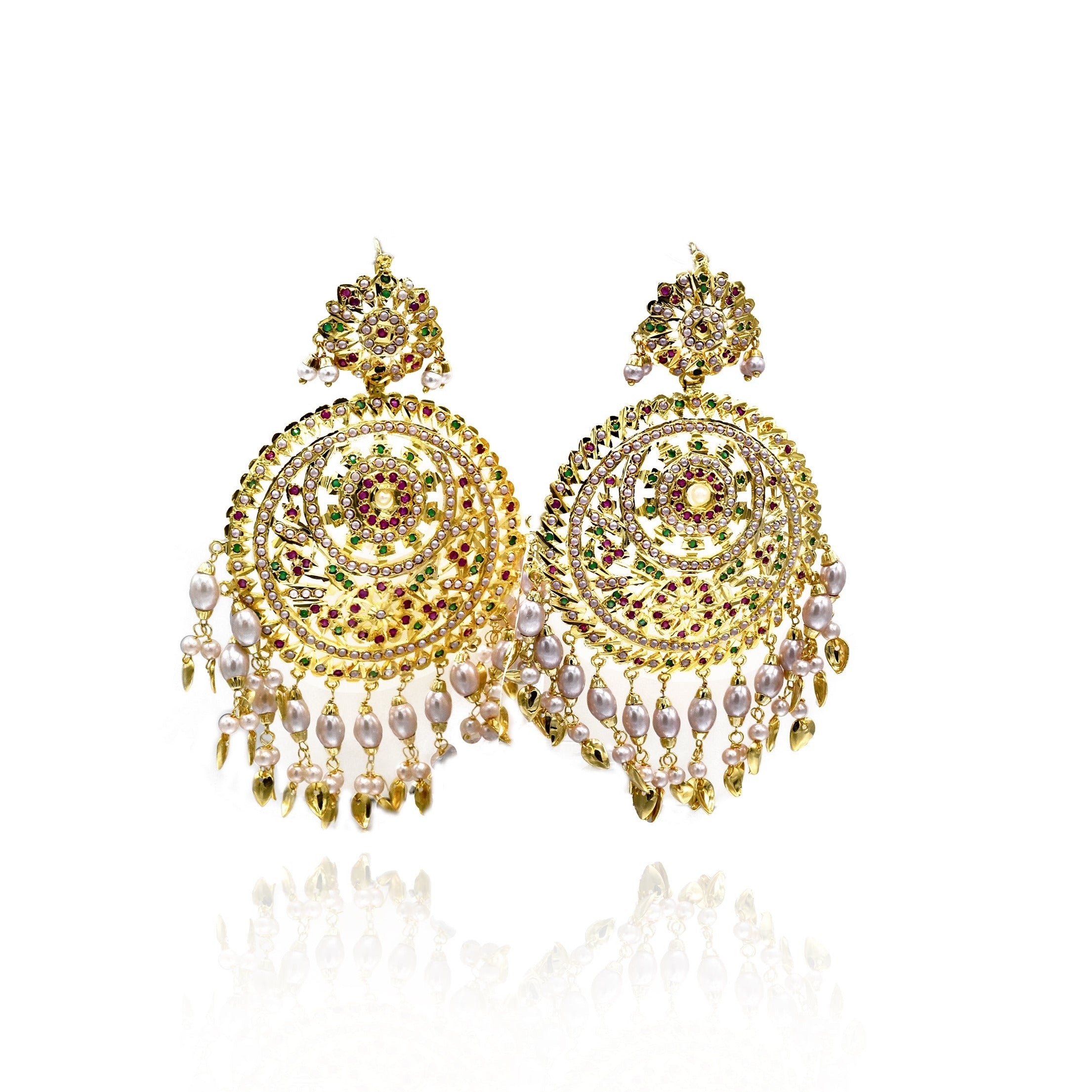 Simran Jadau Earrings Tikka Set - The Pashm