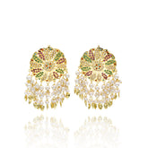 Iffat Jadau Earrings Tikka Set Multicolor - The Pashm