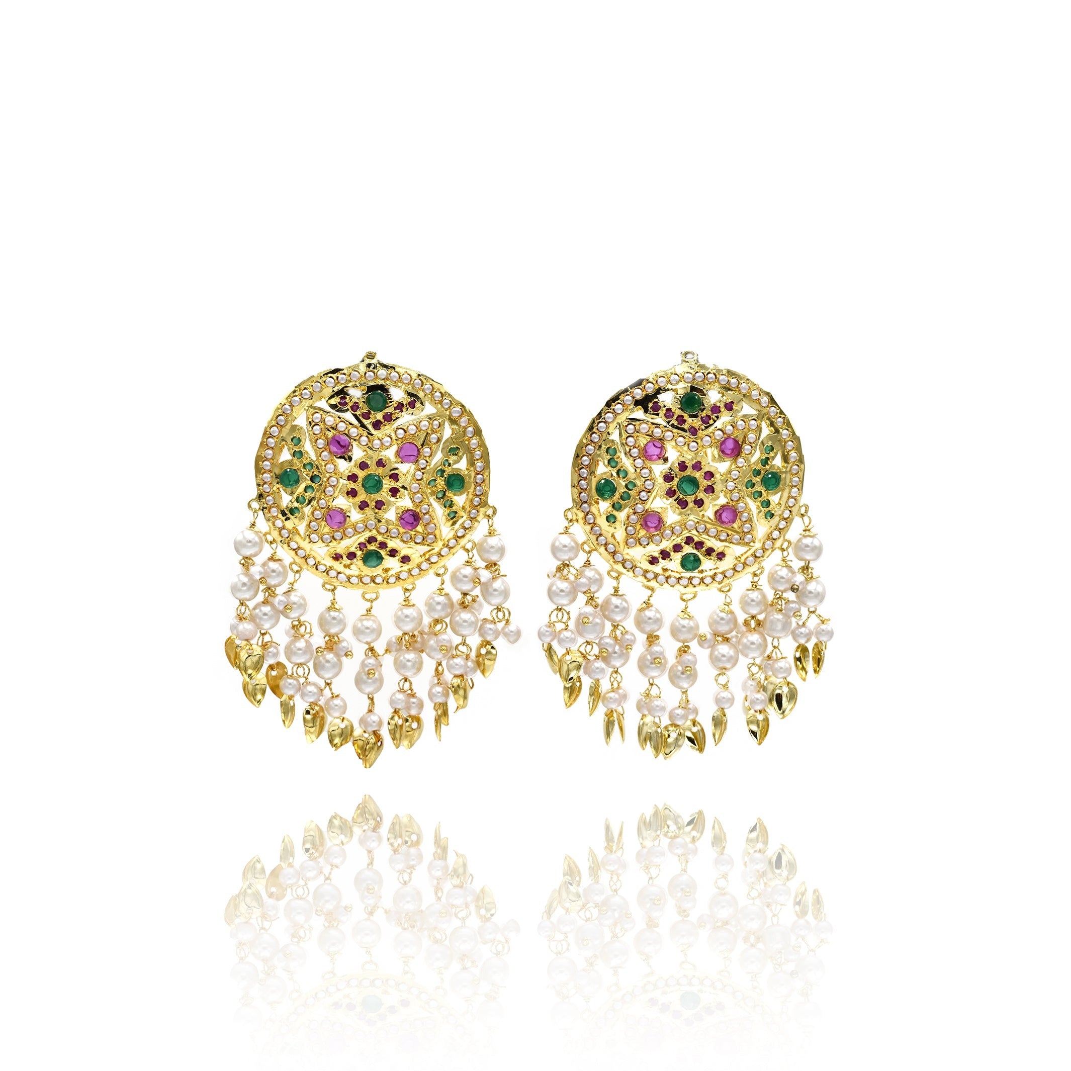 Mahnoor Jadau Earrings Tikka Set - The Pashm