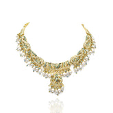 Rabia Jadau Necklace Set Firoza - The Pashm