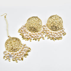 Mahnoor Jadau Earrings Tikka Set - The Pashm