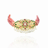 Fareen Jadau Choker Set Pink - The Pashm