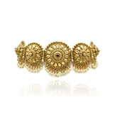 Rajsi Antique Temple Gold Disc Choker - The Pashm