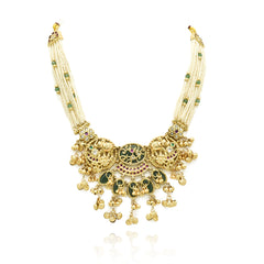 Avisha Temple Green Stone Necklace - The Pashm