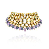 Afrin Lavender Kundan Set - The Pashm