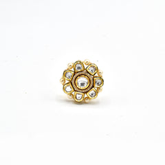 Zeba Kundan Pearl Ring - The Pashm