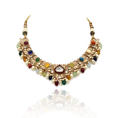 Aida Polki Multicolor Necklace Set - The Pashm