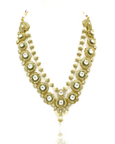 Vaibhavi Moissanite Pearl Polki Necklace Set - The Pashm