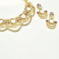 Pareez Polki MOP Gold Necklace Set - The Pashm