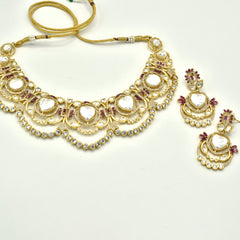 Pareez Polki MOP Gold Necklace Set - The Pashm