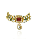 Raniya Uncut Kundan Choker Set - The pashm