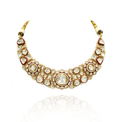 Saanvi Moissanite Enamel Polki Set - The Pashm