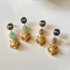 Kendall Lion Earrings- The Pashm