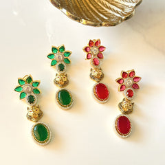 Kawindi Studded Lion Flower Earrings - The Pashm