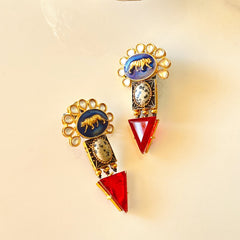 Tabya Lion Stone Earrings - The Pashm