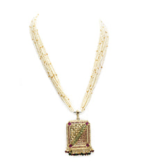 Simmi Jadau Multicolor Stone Pendant Set - The Pashm
