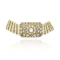 Naisha Polki MOP Beaded Choker Set - The pashm