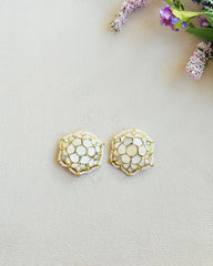 Sharya Mother of Pearl Pearl Stud Earrings - The Pashm