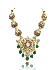 Devki Polki Studded Necklace Set - The Pashm