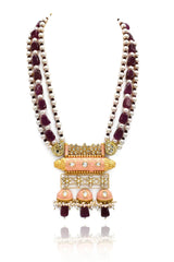 Aadhya Meenakari Pendant Necklace - The Pashm