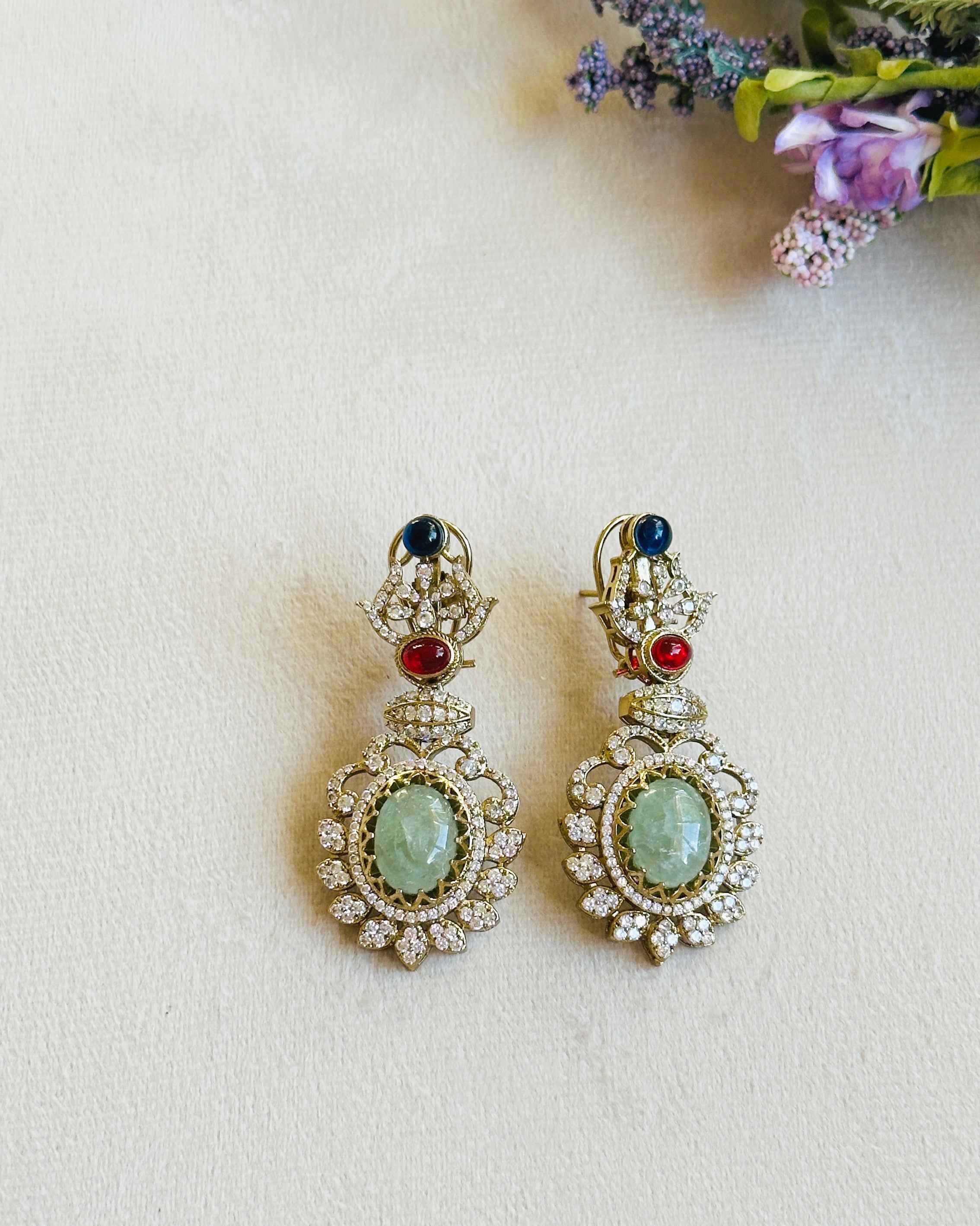 Abhisha Crystal Statement Earrings - the Pashm
