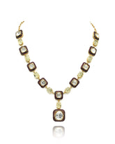 Ritvi Prehnite Moissanite Necklace Set - The Pashm
