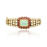 Ziva Mint & Ruby Polki Bridal Choker - The Pashm