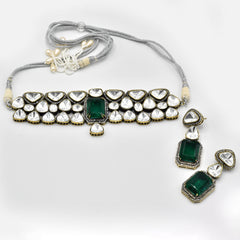 Sobhita Moissanite Choker Green - The Pashm
