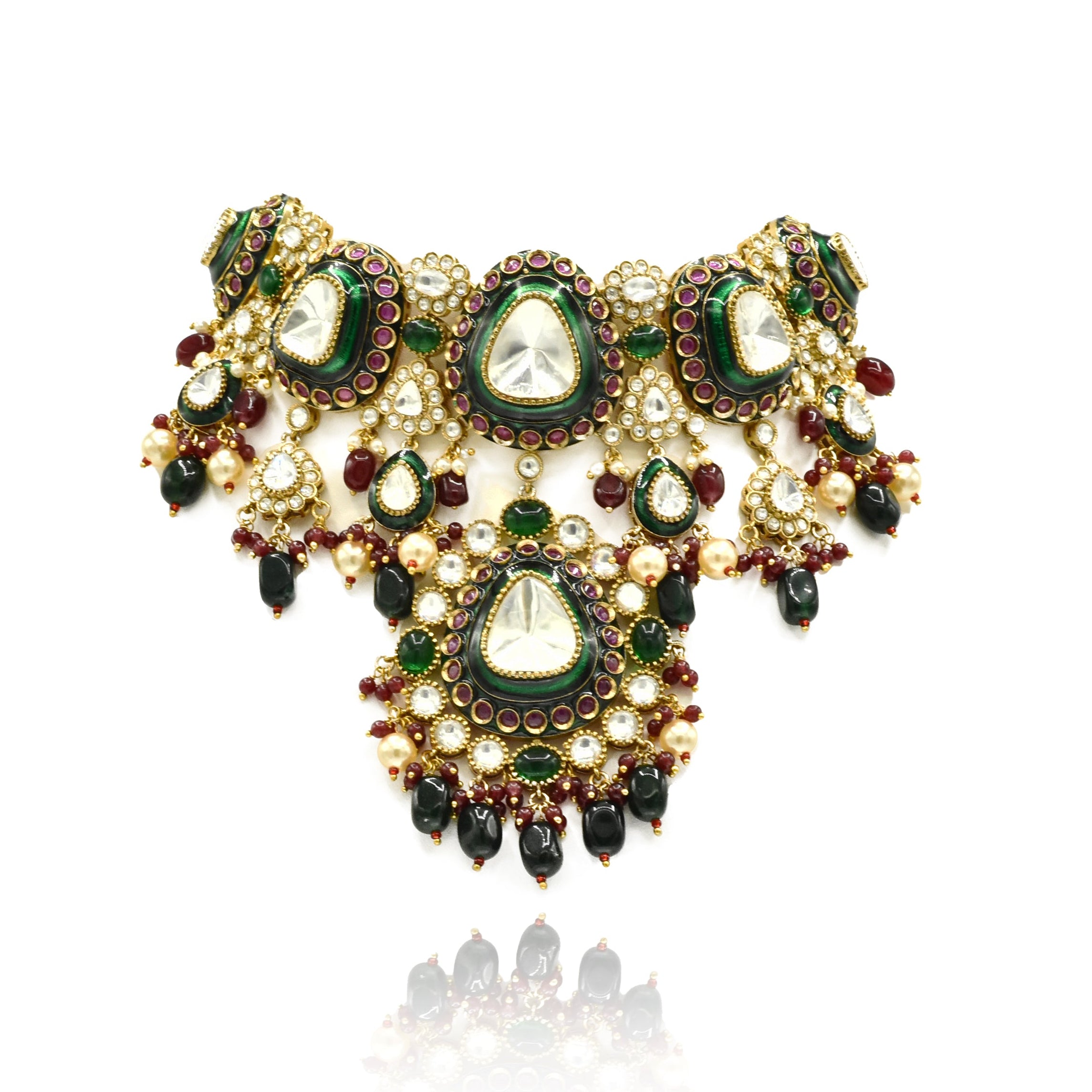 Wamika Moissanite Polki Statement Choker - The pashm