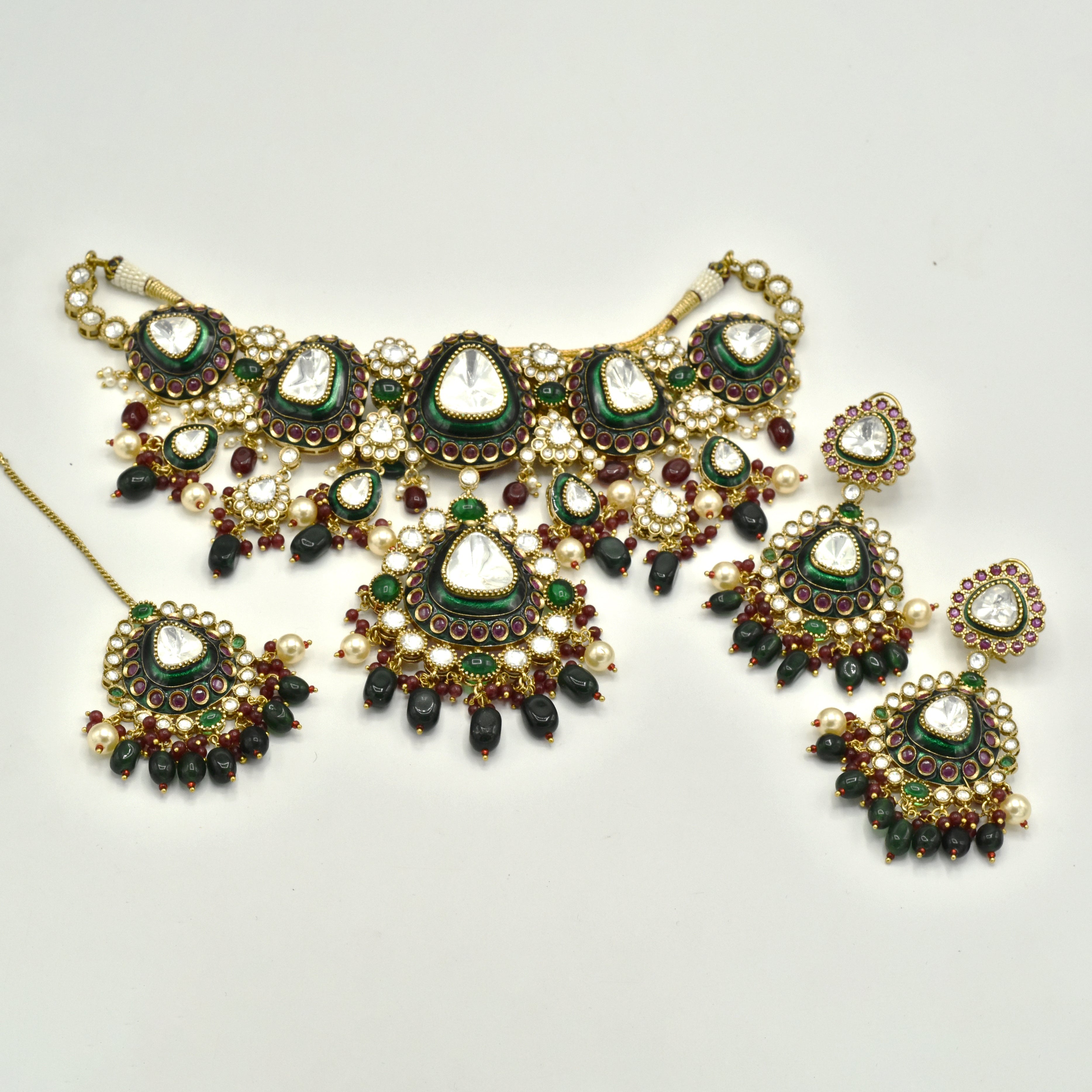 Wamika Moissanite Polki Statement Choker - The pashm