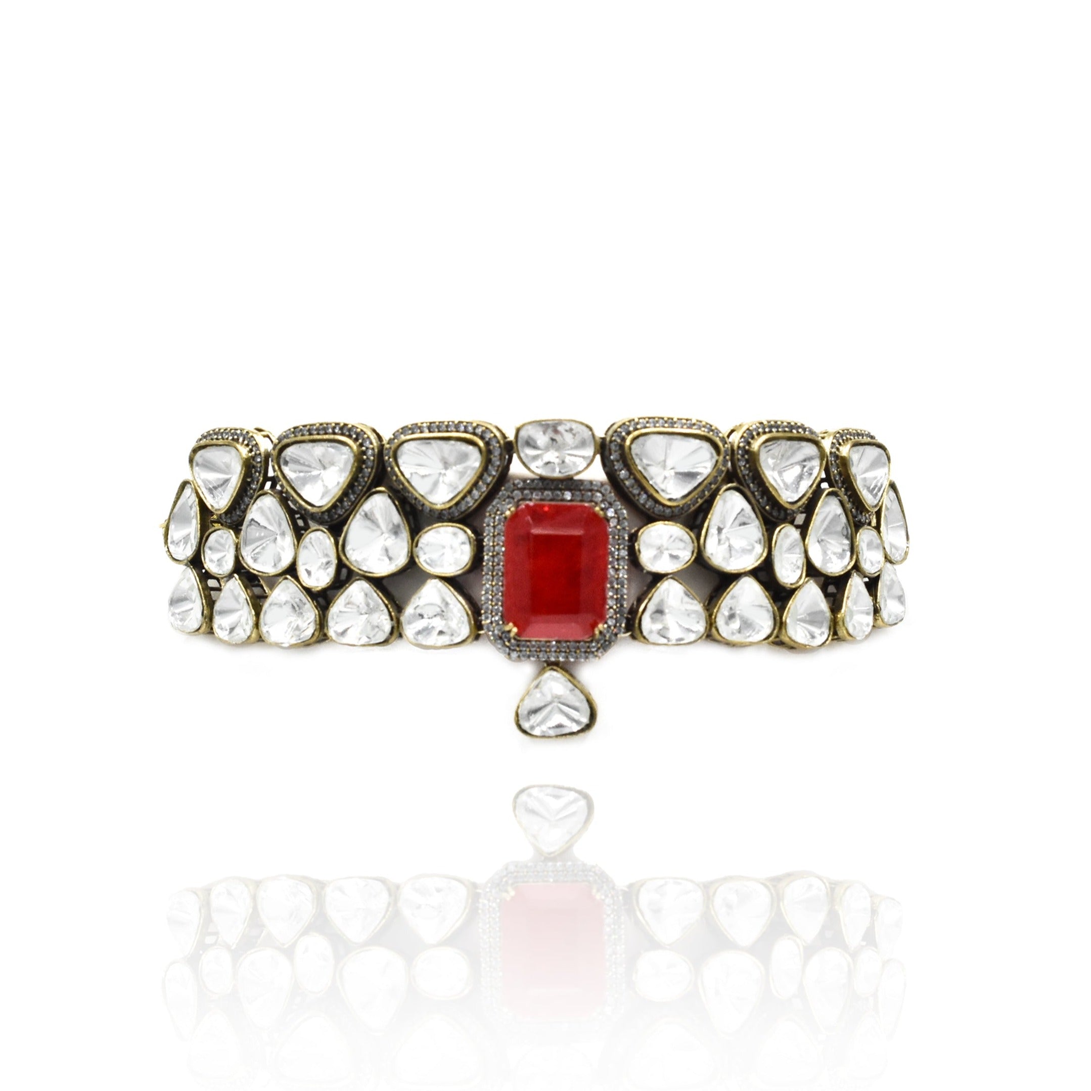 Sobhita Moissanite Choker Red - The Pashm