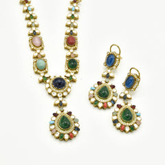 Shaima Multicolor Necklace Set - The Pashm
