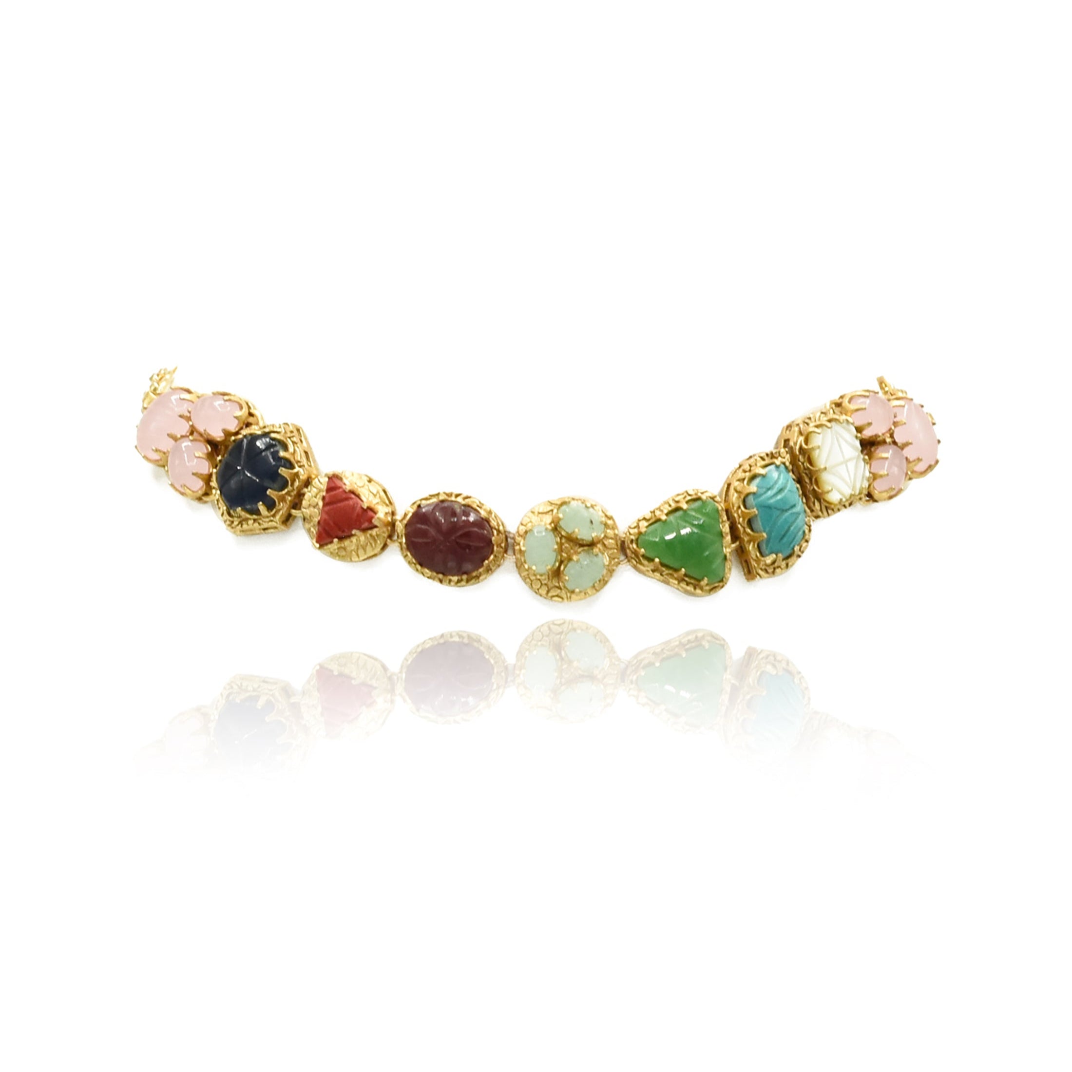 Iba Multicolor Carved Stones Choker - The Pashm