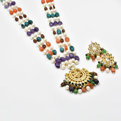 Amaal Multicolor String Kundan Pendant Set - The Pashm
