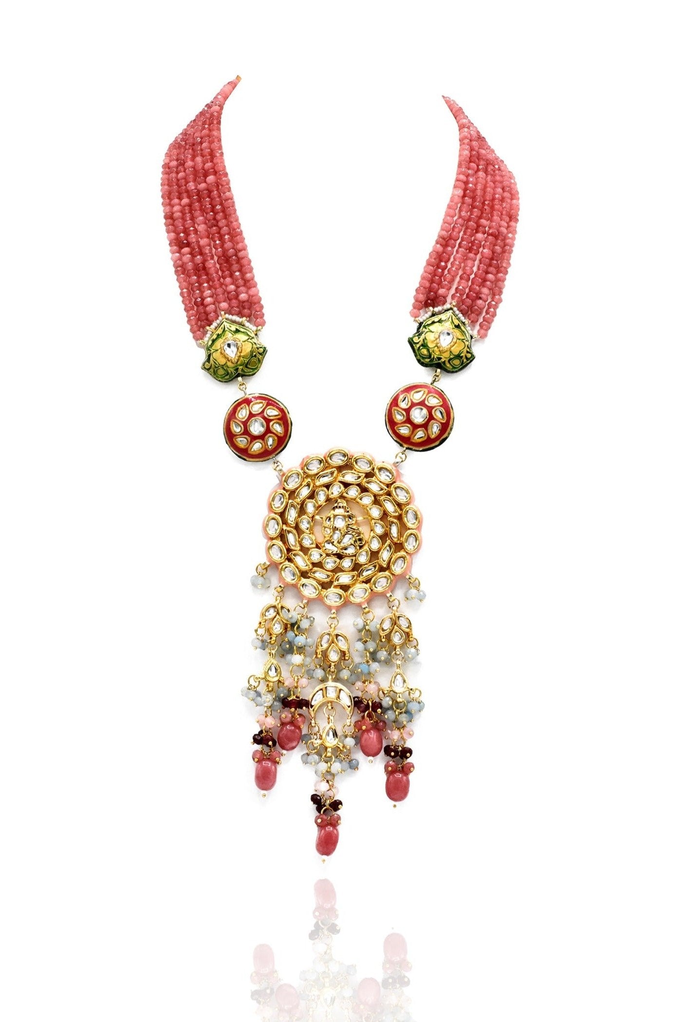 Parin Kundan Lac Necklace Set - The Pashm