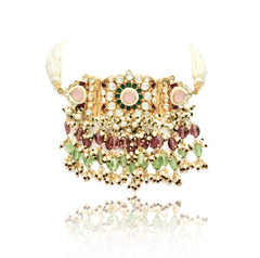 Shabana Pachi Kundan Choker Set - The Pashm