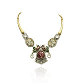 Rubab Polki Peacock Necklace Set