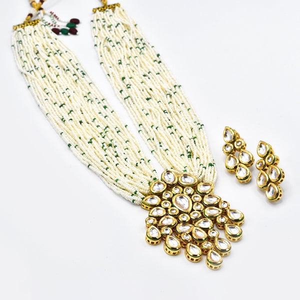 Suhani Kundan Pearl Necklace Set - The Pashm