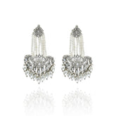 Rumayna Earrings Jarkan Silver - The Pashm