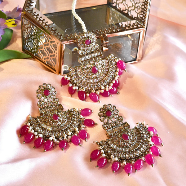 Piya Jarkan Earrings Pink - The Pashm