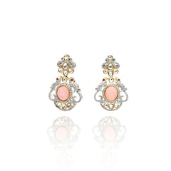 Sia Studded Necklace Set - Pink - The Pashm