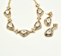 Haman Moissanite Enamel Necklace Set