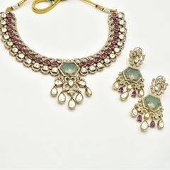 Noor Royale Polki & Ruby Statement Necklace - The Pashm