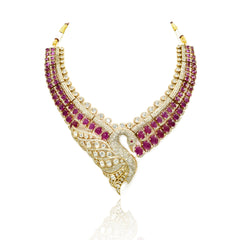 Indali Polki Peacock Necklace Set - The Pashm