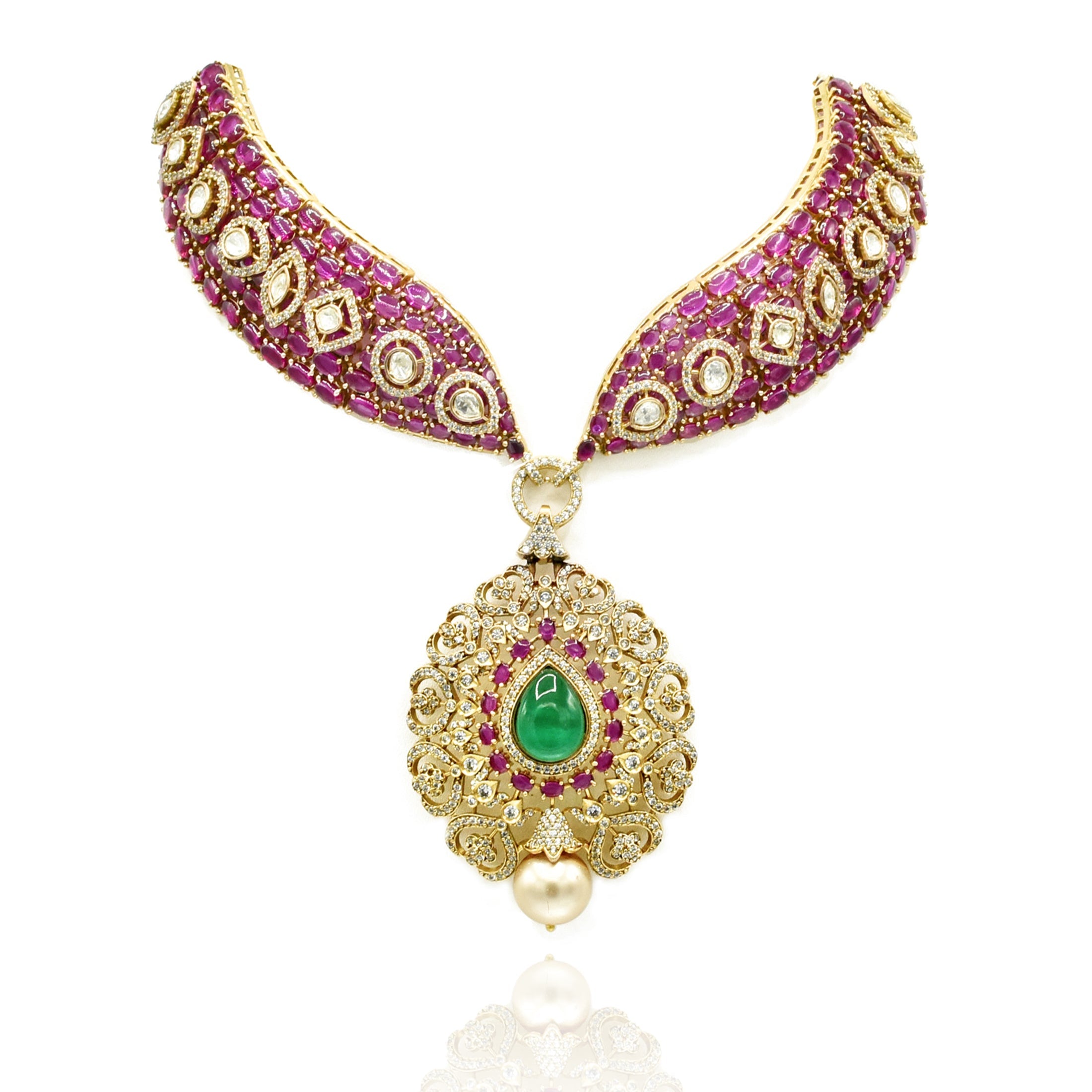 Zaafirah Majestic Stone Collar Necklace - The Pashm