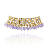 Aashi Polki Choker Lavender - The Pashm